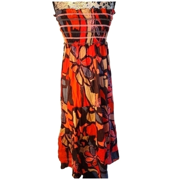 COLORFUL Printed Tube Top Summer Dress - Picture 5 of 11